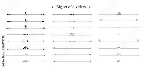 vector illustration big set of dividers 