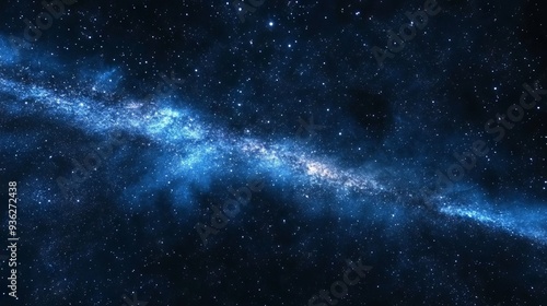 Galactic Wonder: Detailed Illustration of the Milky Way, Featuring a Rich Spread of Stars and Space Dust, Highlighting the Vastness of the Universe"