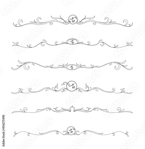 vector illustration big set of dividers 