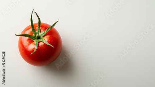 Fresh Red Tomato on Neutral Background