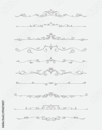 vector illustration big set of dividers 