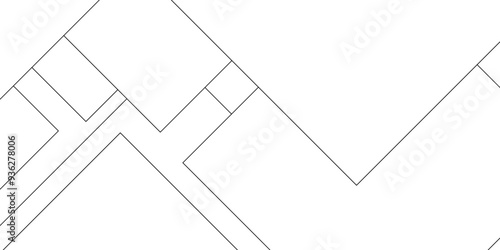 Abstract industrial Design random lines black on white background.Geometric seamless minimalist pattern with straight lines design.luxury black geometric random chaotic lines.squares and triangle line