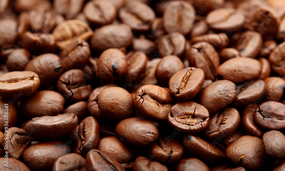 Naklejka premium coffee beans background