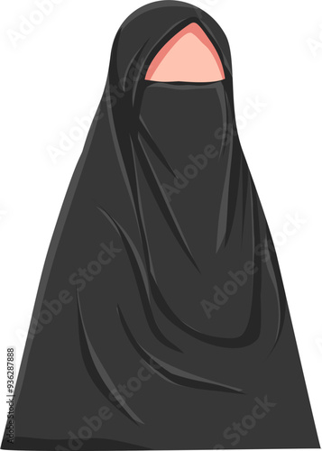 Muslim woman wearing niqab