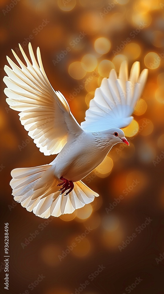 White Dove in Flight: A Symbol of Peace and Hope White Dove in Flight: A Symbol of Peace and Hope