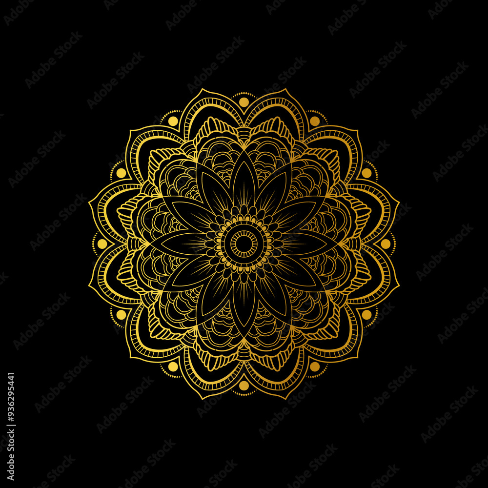 Gold Color Mandala Patterns Gold Color Mandala Patterns