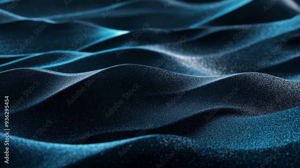 Obraz premium wave, light, blue, silk, texture, design, wallpaper, illustration, satin, backdrop, waves, soft, smooth, curve, vector, flowing, pattern, color, water, cloth, fabric, line, art, textile, digital