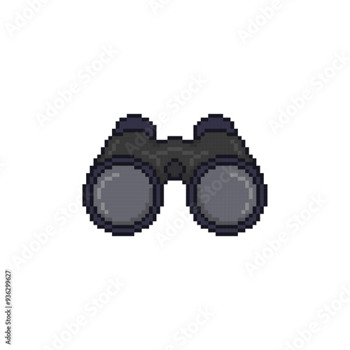 BINOCULARS TELESCOPE ICON PIXEL ART