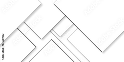Abstract industrial Design random lines black on white background.Geometric seamless minimalist pattern with straight lines design.luxury black geometric random chaotic lines.squares and triangle line