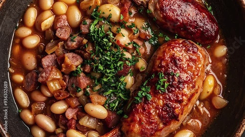 Wallpaper Mural Delicious Cassoulet with White Beans, Sausage, and Duck Confit Torontodigital.ca