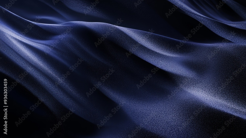 Obraz premium wave, light, blue, smoke, texture, design, wallpaper, black, smooth, satin, motion, curve, silk, backdrop, color, dark, illustration, pattern, line, flowing, energy, flow, waves, concept, purple