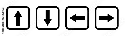 Free Download Up, down, left, right arrow icon set - GFXLoad