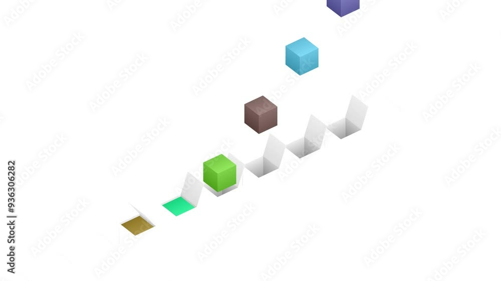 Infinite Plug-in Box Animation on White Screen Background - 4K Video Infinite Plug-in Box Animation on White Screen Background - 4K Video