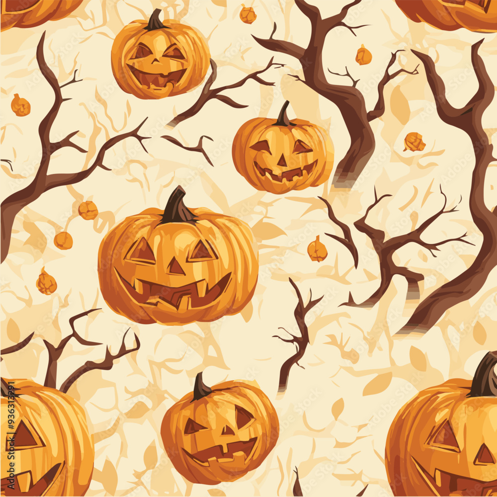 Halloween Vector Seamless Pattern Halloween Vector Seamless Pattern