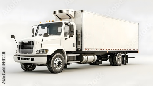 White Semi Truck Delivery Cargo Vehicle Transportation