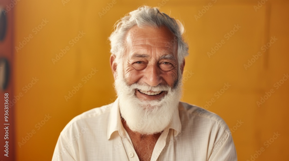 Portrait of a friendly old man with a beard Portrait of a friendly old man with a beard