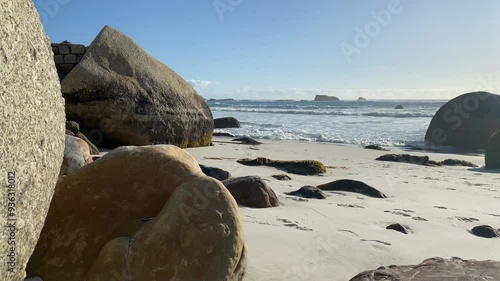 Rocky beach in the morning, Clifton, Western Cape, South Africa