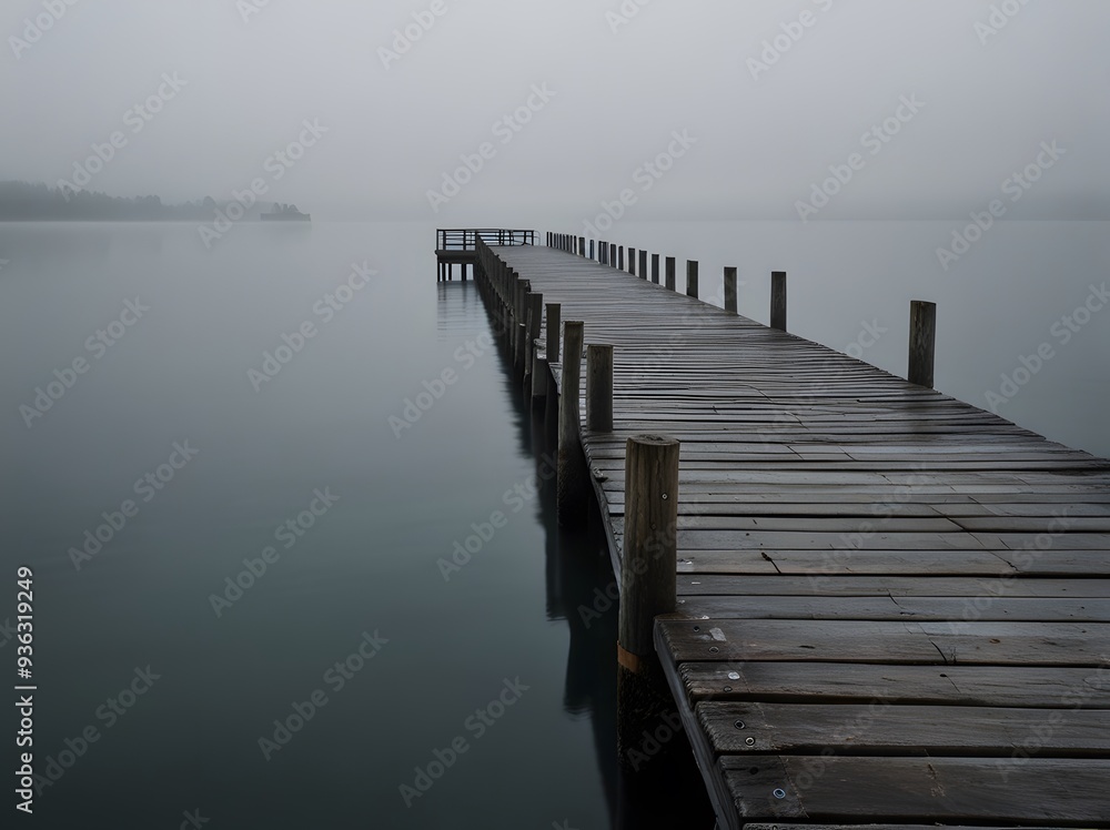 Fototapeta premium Foggy Pier.