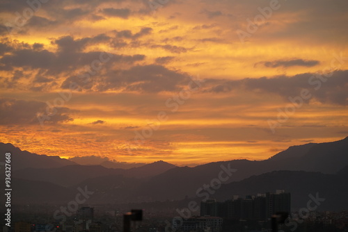 Nepal at sunset photo