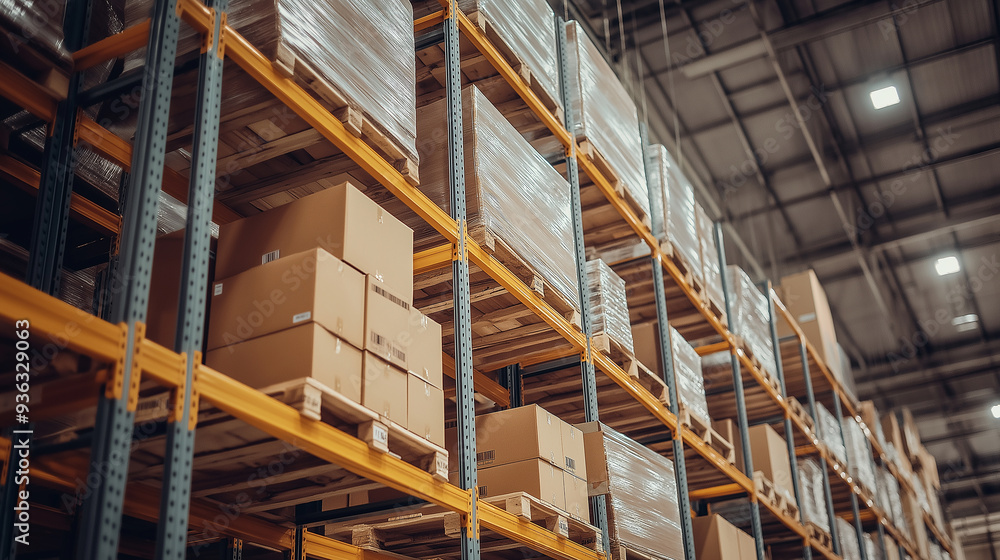 Warehouse order fulfillment storing goods using pallet racking system Warehouse order fulfillment storing goods using pallet racking system