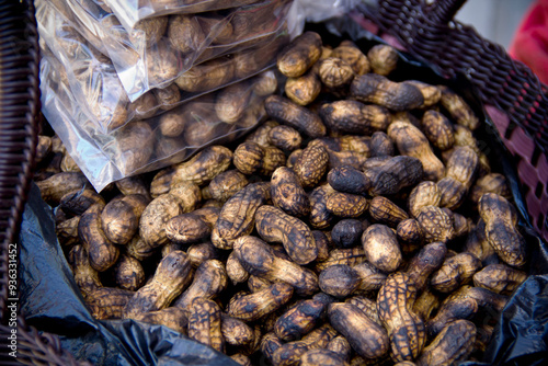 Wallpaper Mural Roasted peanuts inside a basket in market stall at San Miguel de Allende, Mexico. Torontodigital.ca