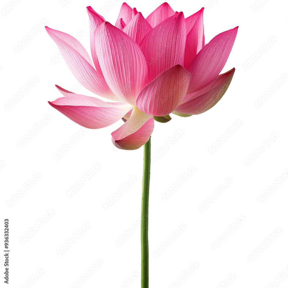 A pink lotus flower isolated on a transparent background A pink lotus flower isolated on a transparent background