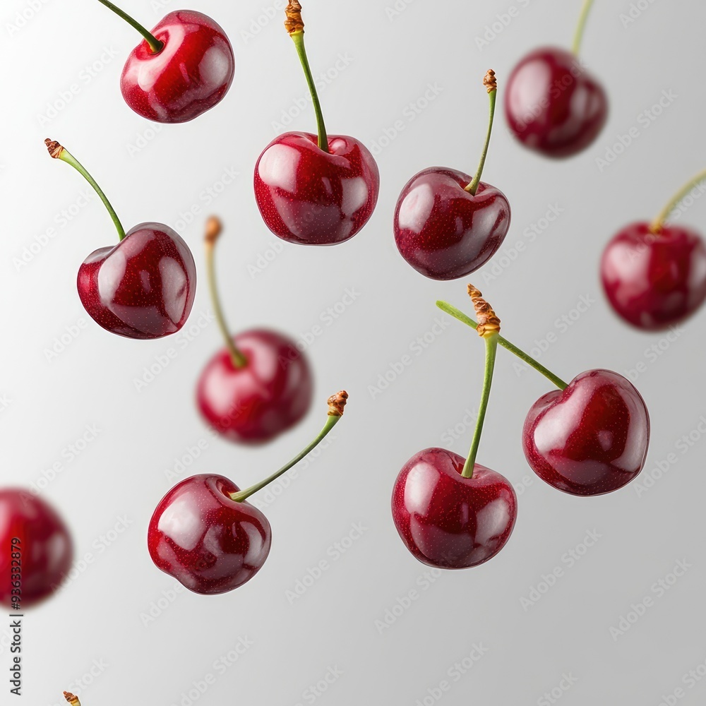 cherries on white background cherries on white background