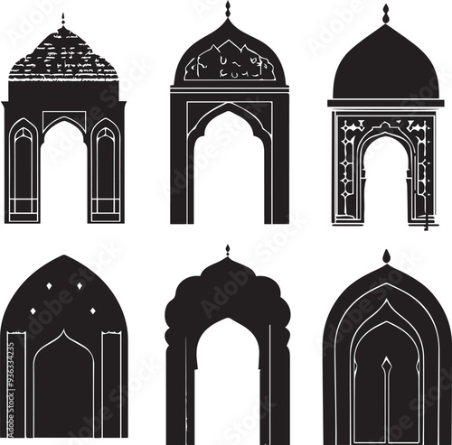 Taj Mahal Door vector illustration