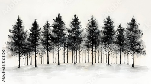 Wallpaper Mural Black and White Watercolor Torontodigital.ca