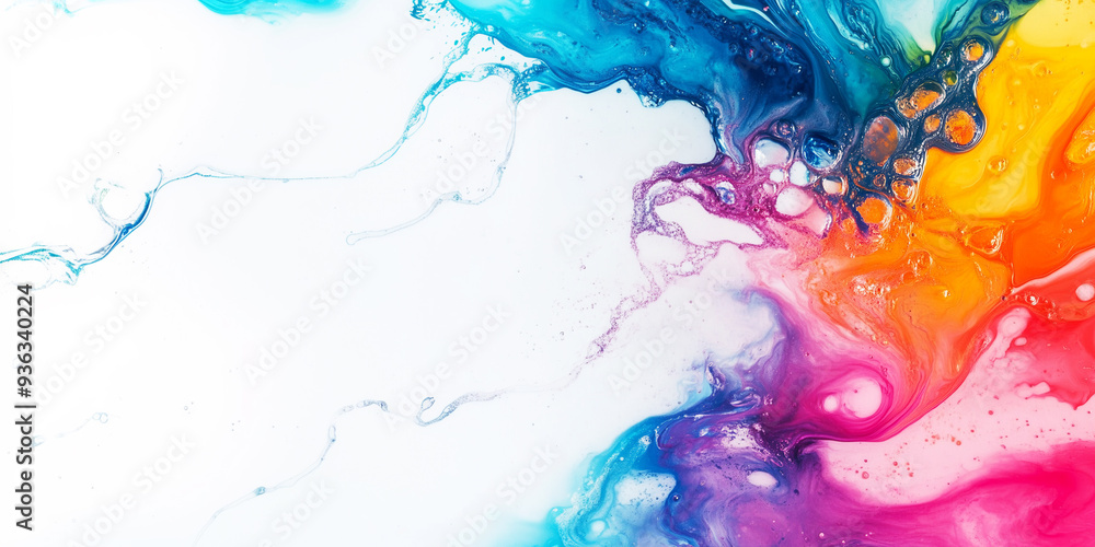 Dynamic abstract image featuring vibrant colorful paints in motion, showcasing a blend of bright colors and fluid shapes Dynamic abstract image featuring vibrant colorful paints in motion, showcasing a blend of bright colors and fluid shapes