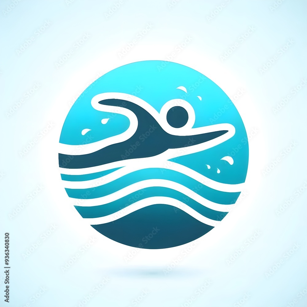 Swimming practice logo Swimming practice logo
