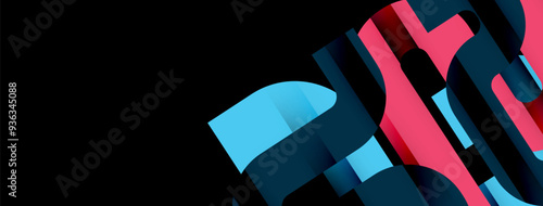 Lines, abstract letter style design background. Geometric vector Illustration For Wallpaper, Banner, Background, Card, Book Illustration, landing page