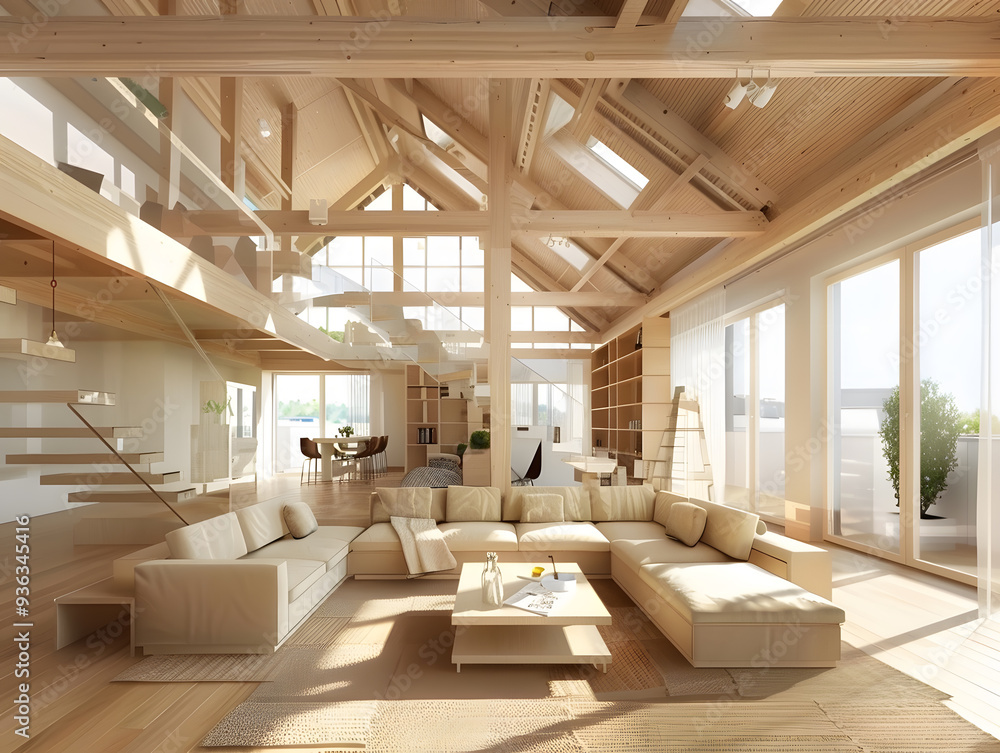 Conceptual home interior design for an apartment. Neural network AI generated art Conceptual home interior design for an apartment. Neural network AI generated art