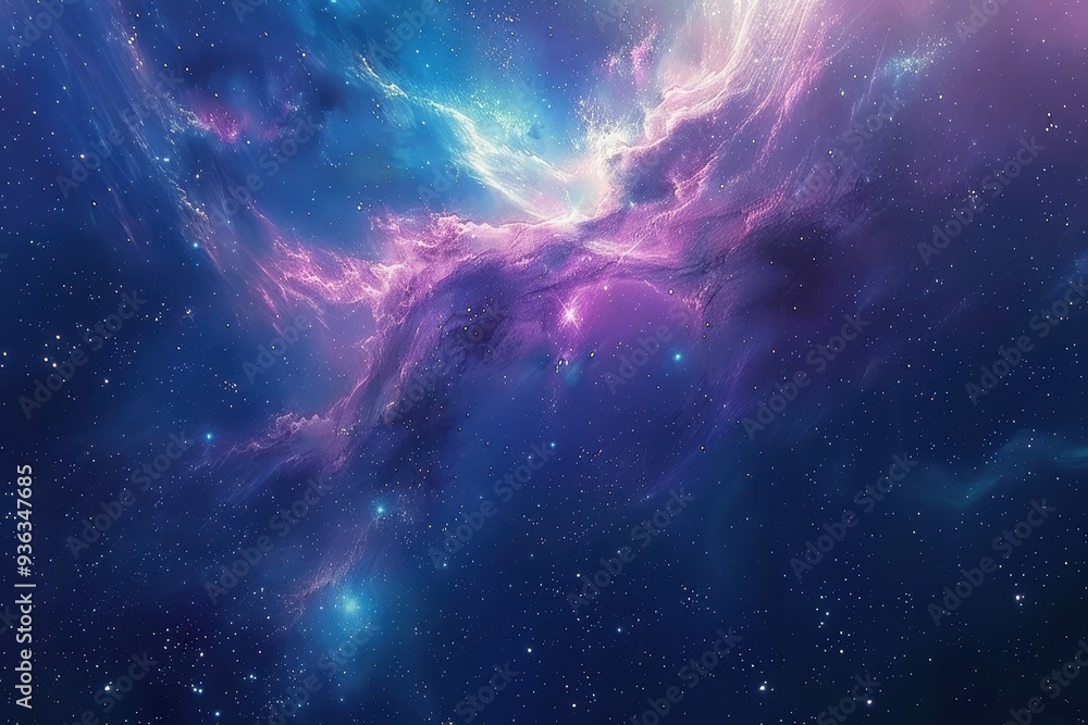 Colorful and vivid representation of a nebula in deep outer space. Colorful and vivid representation of a nebula in deep outer space.