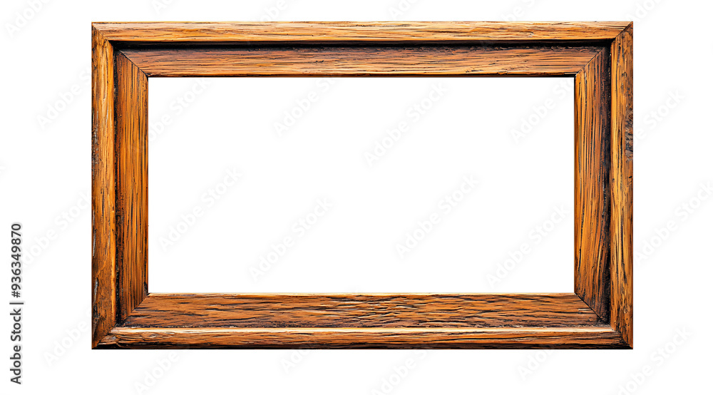 Wooden picture frame isolated on white background Wooden picture frame isolated on white background