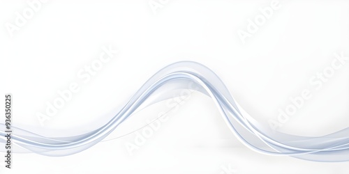 Elegant Abstract White Wave Design on Clean Background