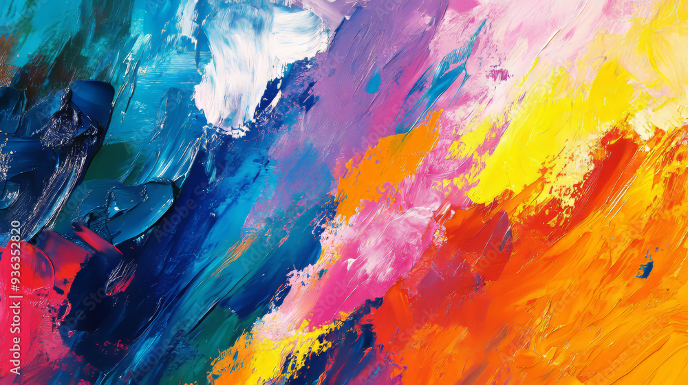 Bold and Dynamic: An Abstract Symphony of Colorful Paint Splashes Bold and Dynamic: An Abstract Symphony of Colorful Paint Splashes