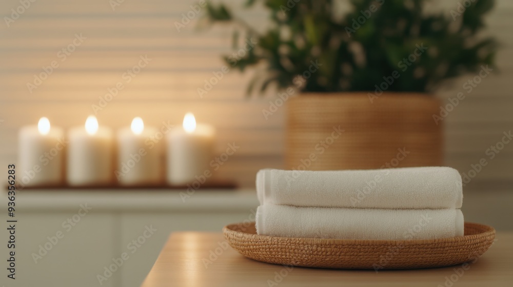 A tranquil home spa with soft lighting, essential oils, and a wellness planner, highlighting the integration of self-care into daily preventive routines A tranquil home spa with soft lighting, essential oils, and a wellness planner, highlighting the integration of self-care into daily preventive routines