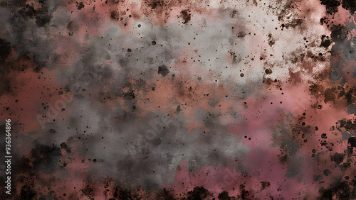 rusty grunge texture background in shades of brunt pink and deep  silver 