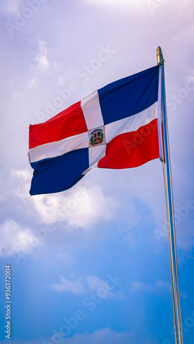 bandera de la republica dominicana photo