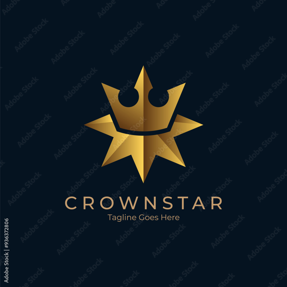 Crown Logo Design, crown with star combination, crown logo design template element, vector illustration Crown Logo Design, crown with star combination, crown logo design template element, vector illustration