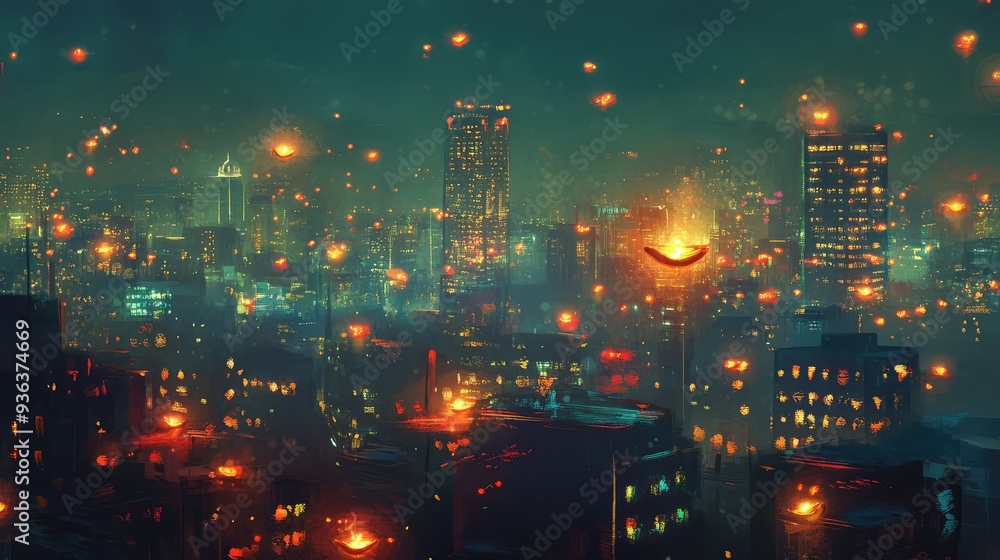 Obraz premium Urban Glow