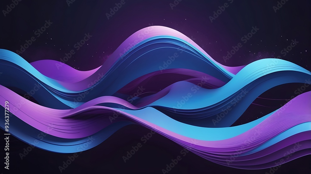 illustration abstract background of Futuristic blue and violet waves illustration abstract background of Futuristic blue and violet waves
