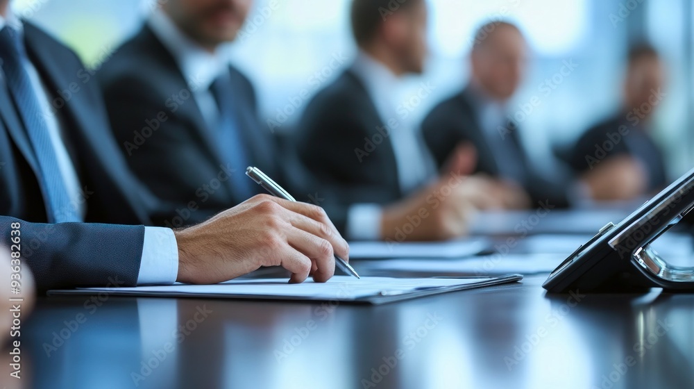 many businessmen serios meeting at boardroom presentation many businessmen serios meeting at boardroom presentation