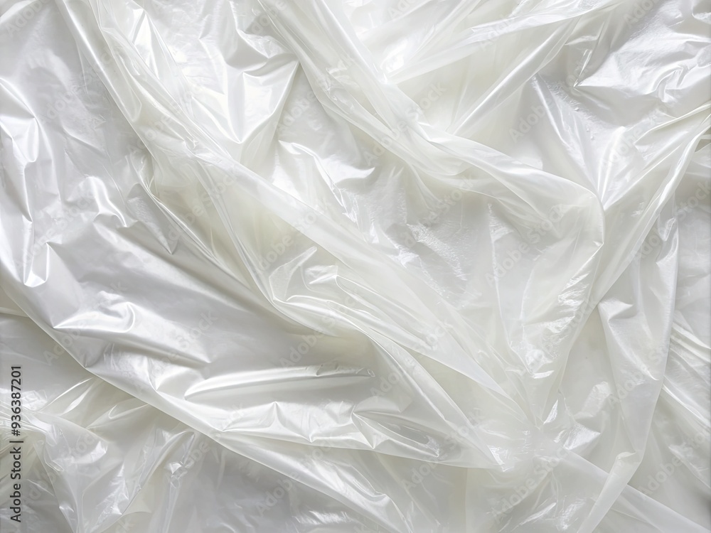 Close-up of a crisp, clean, and smooth white plastic wrap texture, with subtle wrinkles and slight sheen, creating a versatile neutral background. Close-up of a crisp, clean, and smooth white plastic wrap texture, with subtle wrinkles and slight sheen, creating a versatile neutral background.