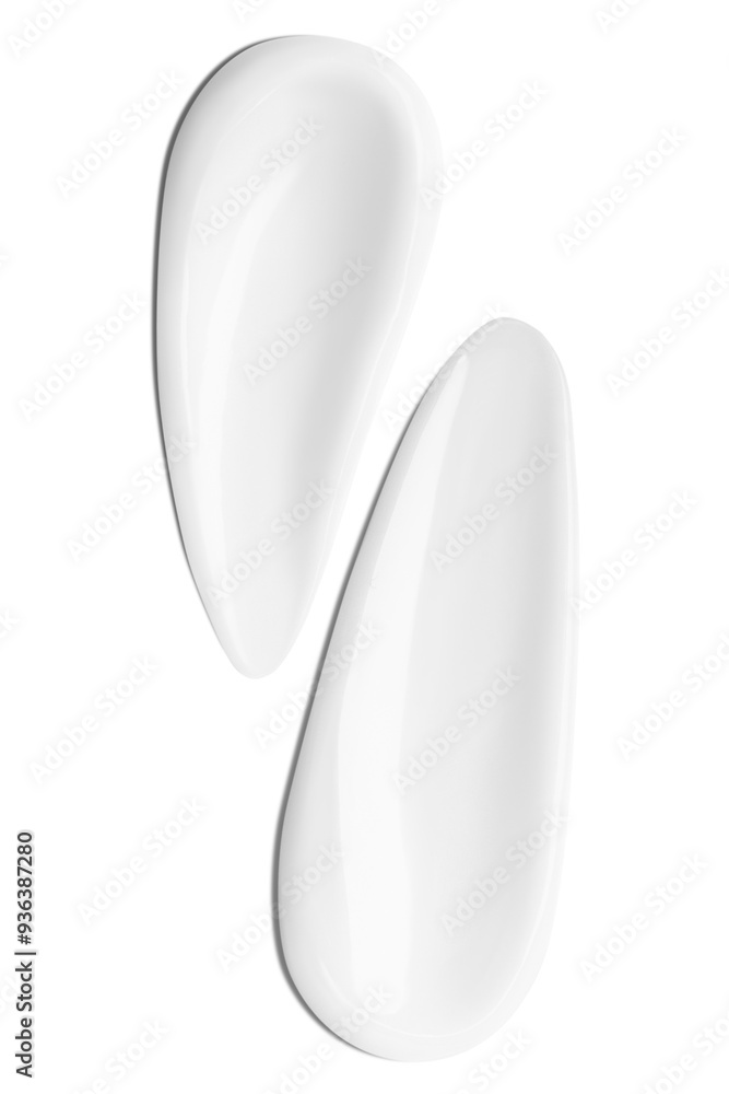 Set, composition of cosmetic strokes, cream on a blank background. Set, composition of cosmetic strokes, cream on a blank background.