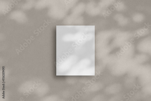 A single white vertical paper sheet mockup, US Letter flyer mockup, paper, letter, invitation card.