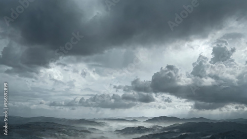 dramatic dark cloudy sky