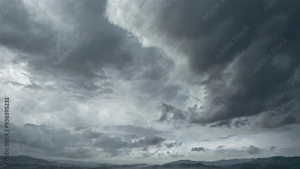 Obraz premium dramatic dark cloudy sky