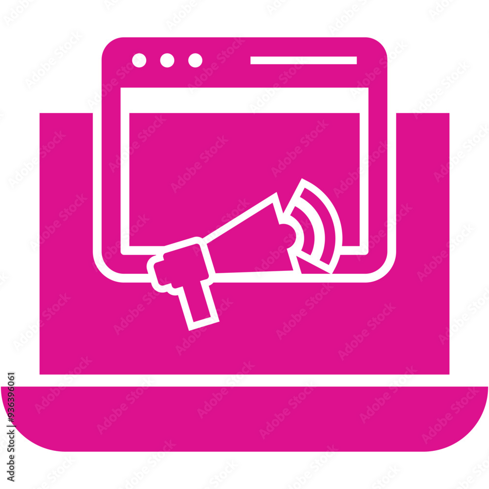 Advertising, marketing, digital icon Advertising, marketing, digital icon